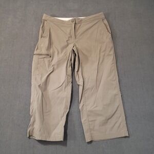 L.L.Beans Active Capri Size 10 Mid Rise Light Weight Tan